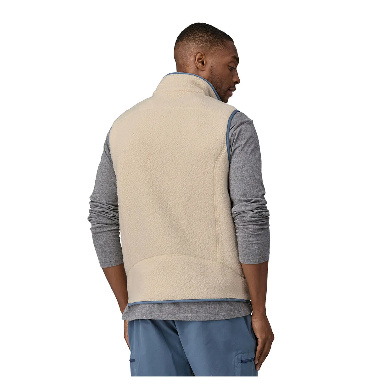 Gilet Uomo Patagonia Retro Pile Fleece Vest Beige / Azzurro