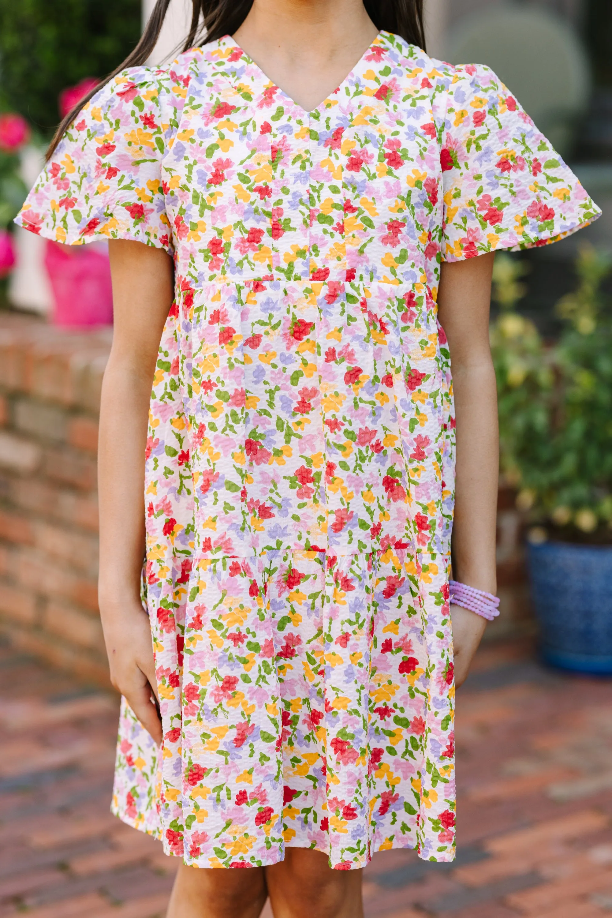 Girls: It's A Dream Yellow Ditsy Floral Dress