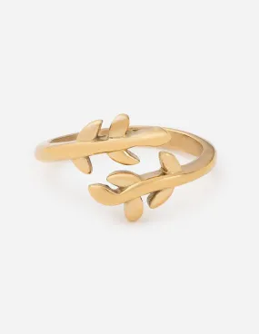 Gold Olive Branch Ring