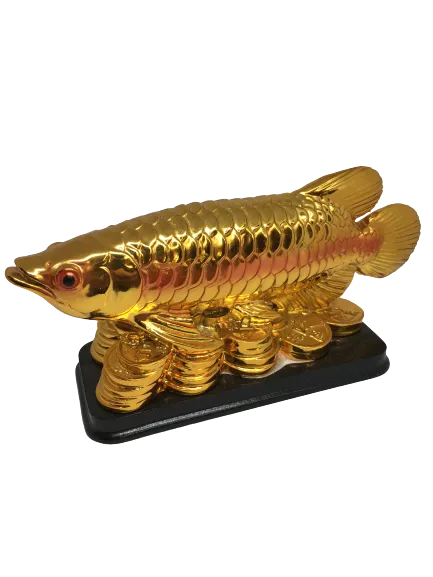 Golden Dragon Fish Statue