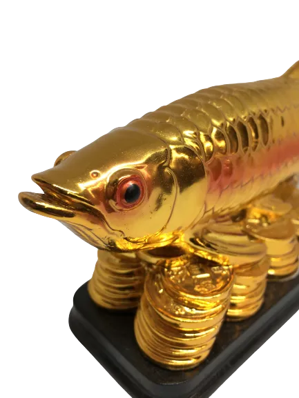 Golden Dragon Fish Statue