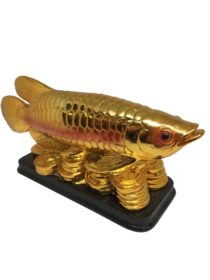 Golden Dragon Fish Statue