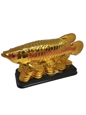 Golden Dragon Fish Statue