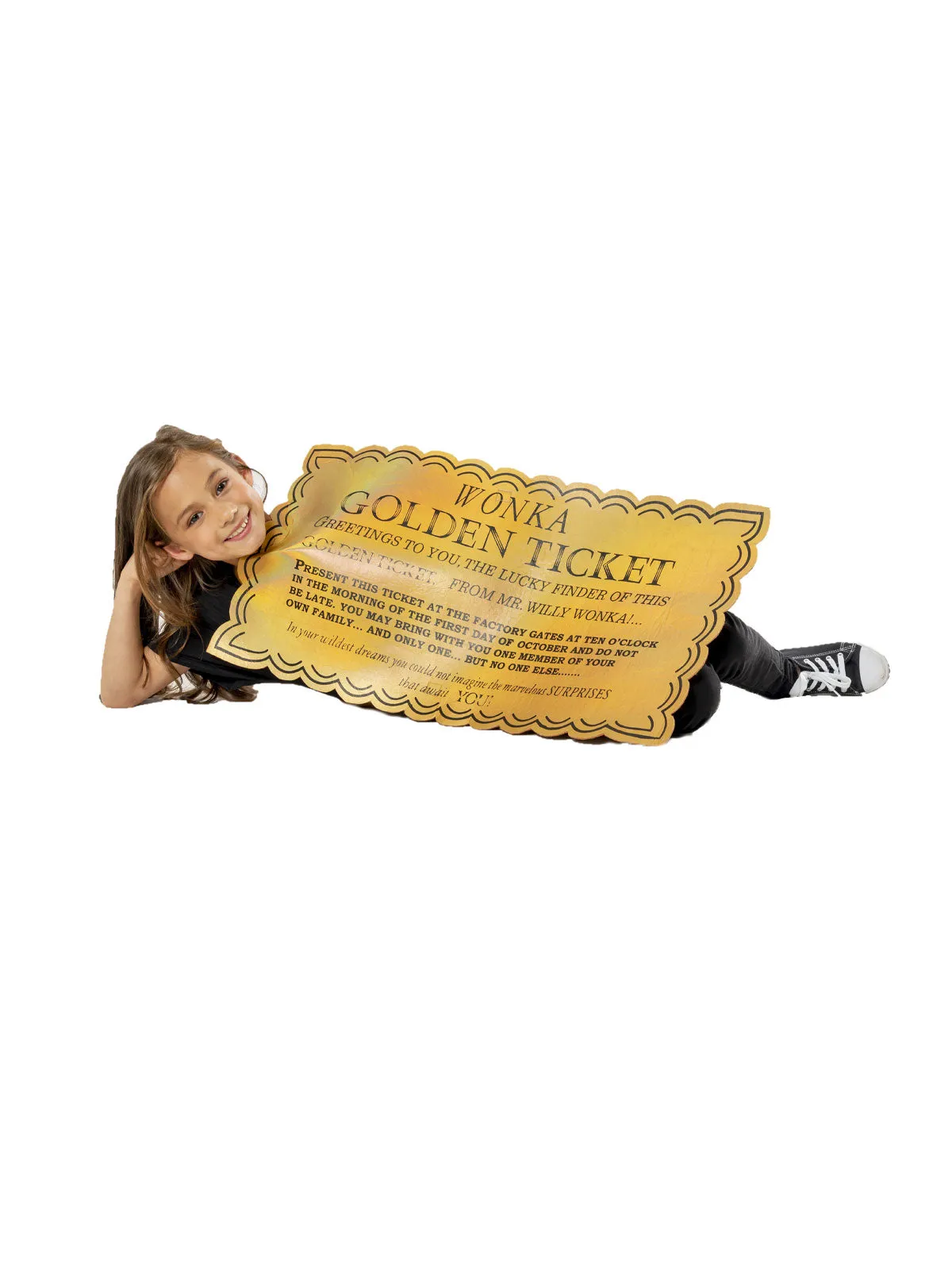 Golden Ticket Tabard Costume for Kids - Warner Bros Charlie and the Chocolate Factory