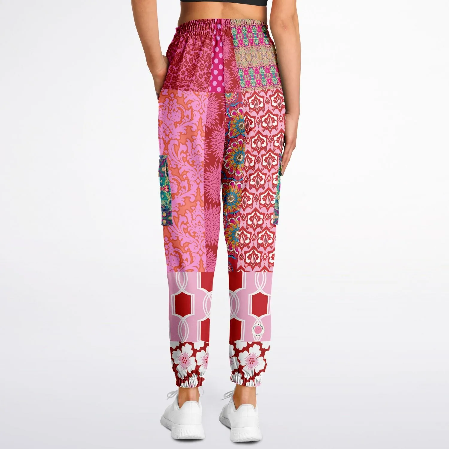 Gypsy Beat Pink Patchwork Unisex Eco-Poly Joggers