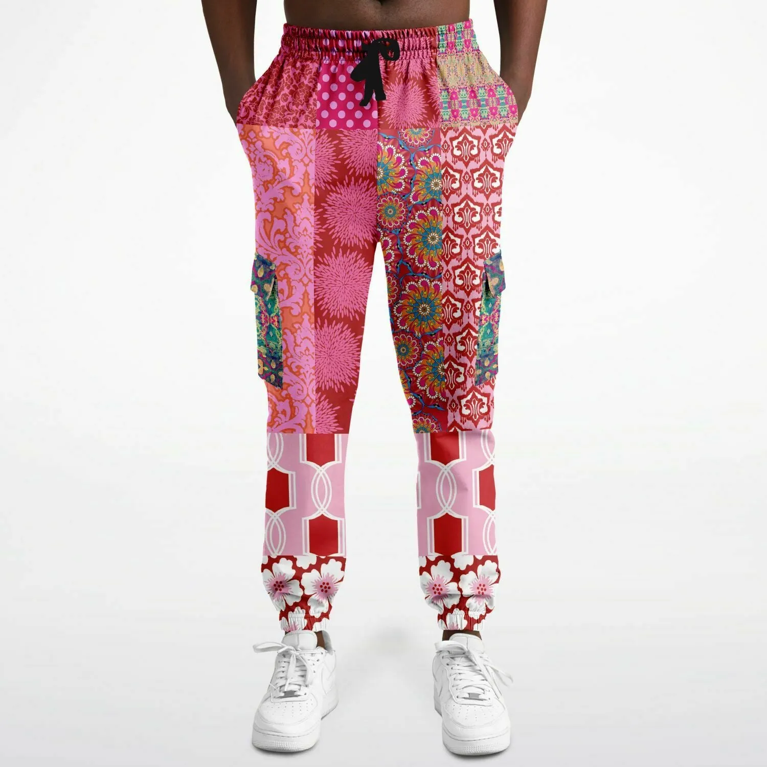 Gypsy Beat Pink Patchwork Unisex Eco-Poly Joggers