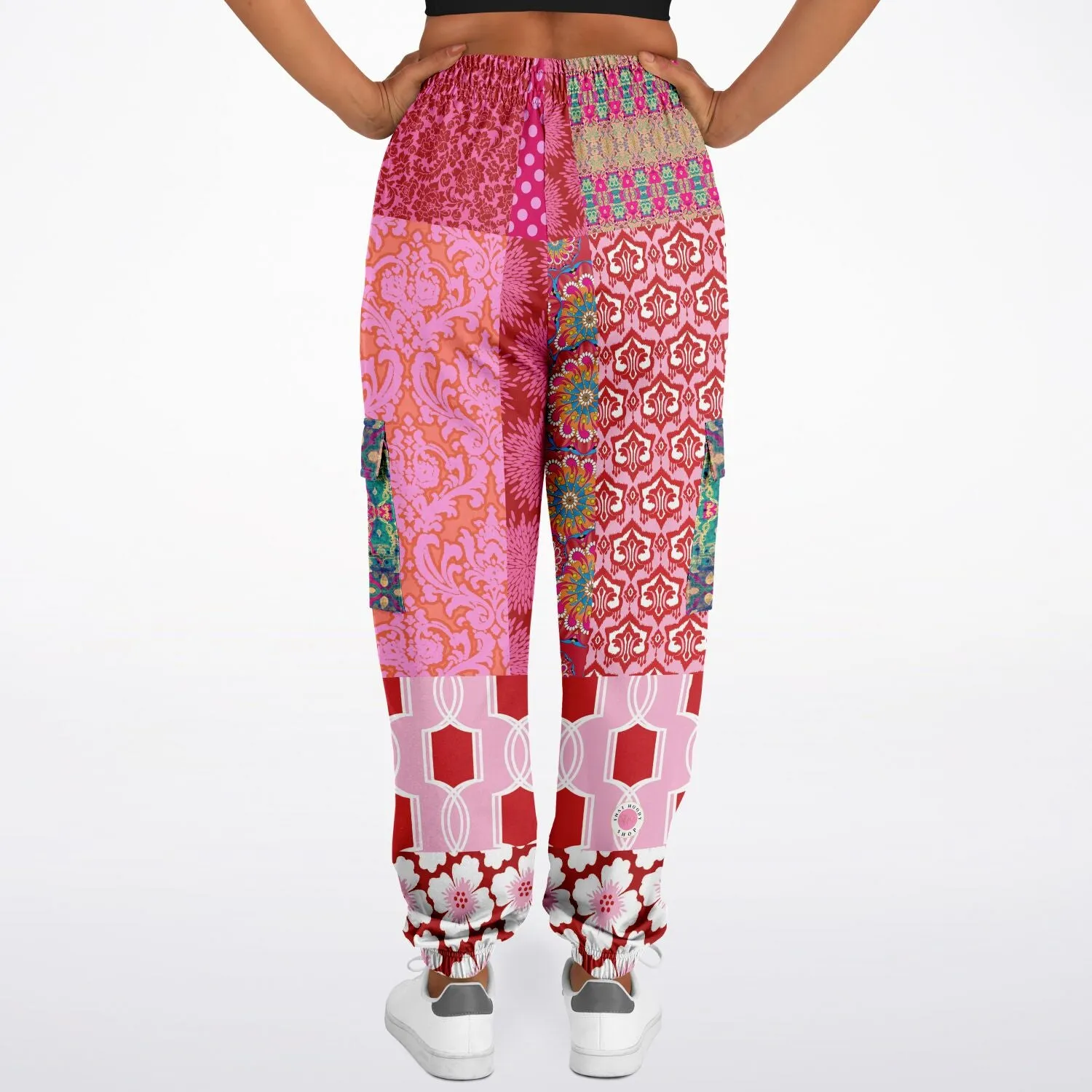 Gypsy Beat Pink Patchwork Unisex Eco-Poly Joggers