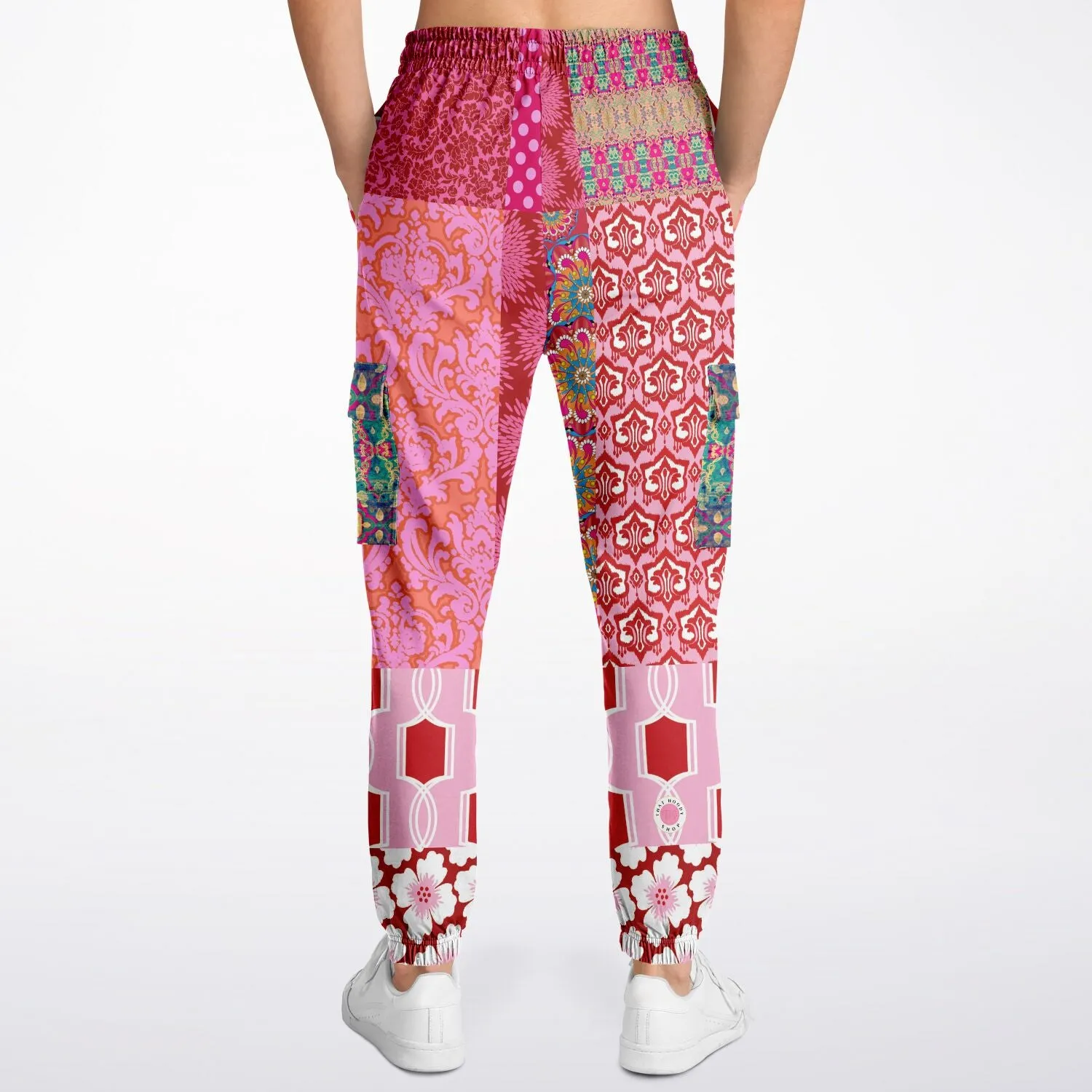 Gypsy Beat Pink Patchwork Unisex Eco-Poly Joggers