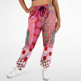 Gypsy Beat Pink Patchwork Unisex Eco-Poly Joggers