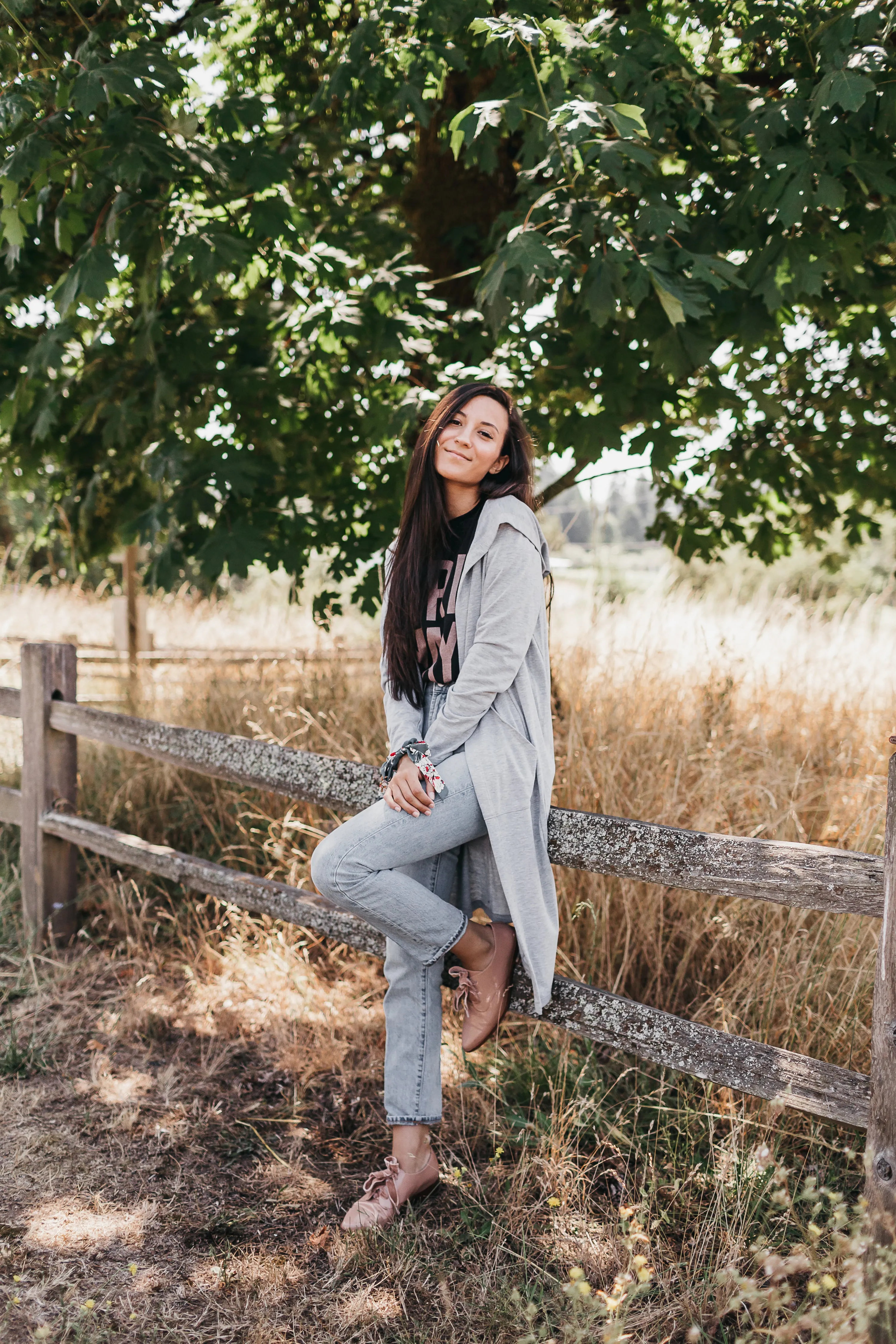 Hooded Cardigan in Grey