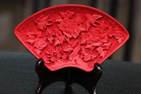 Imperial Cinnabar Miniature Fan