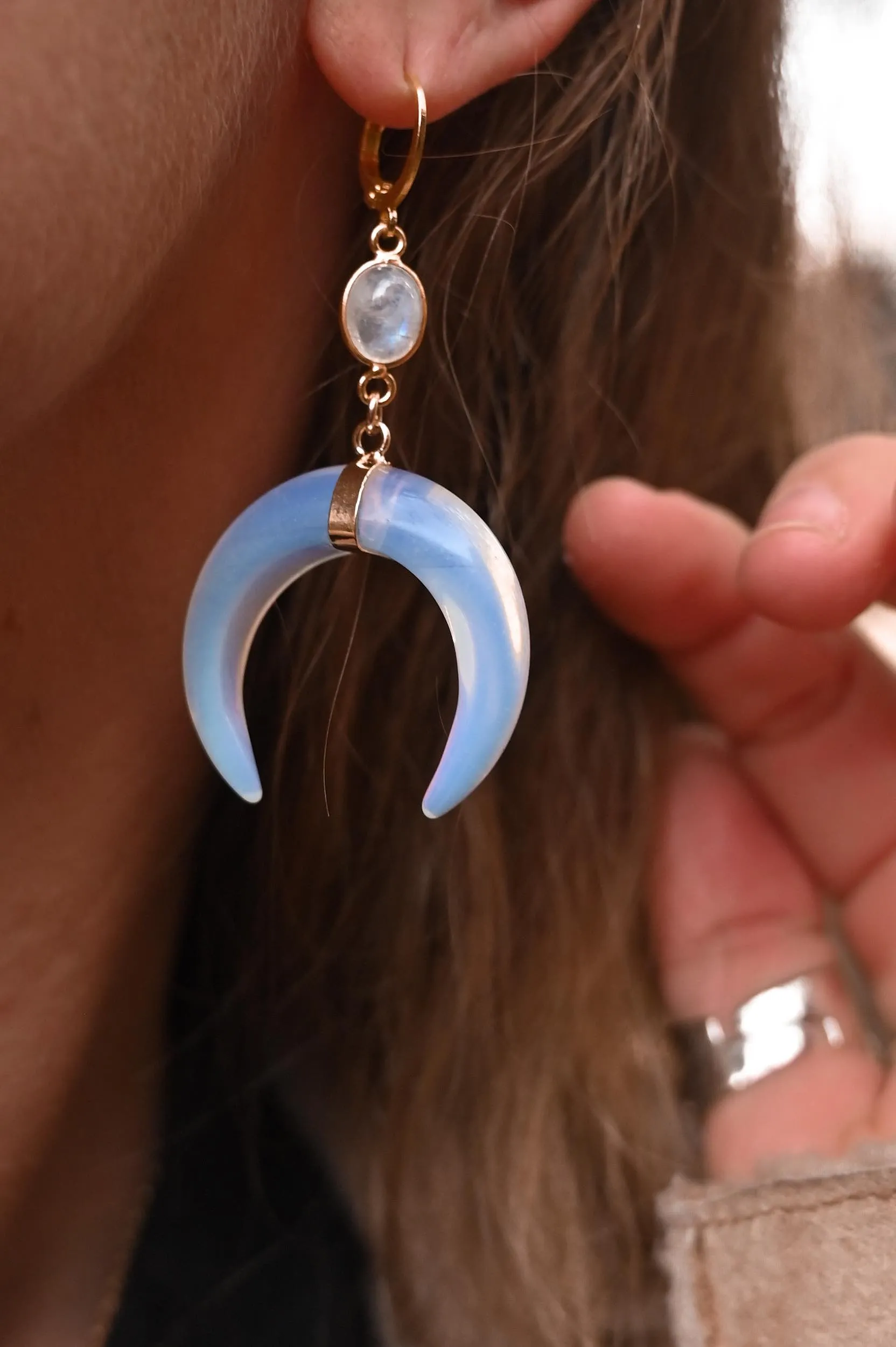 Inner Peace Opalite & Moonstone Earrings