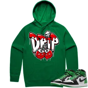 Jordan 1 Lucky Green 1s Hoodie to Match - RED MONEY DRIP