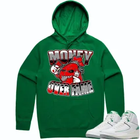 Jordan 2 Lucky Green 2s Hoodie to Match - RED MOF