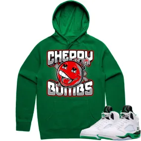 Jordan 5 Lucky Green 5s Hoodie to Match - RED CHERRY BOMBS