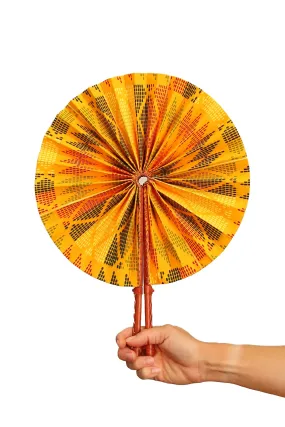 JUNGLE DIRECT FOLDING FAN GOLDEN YELLOW