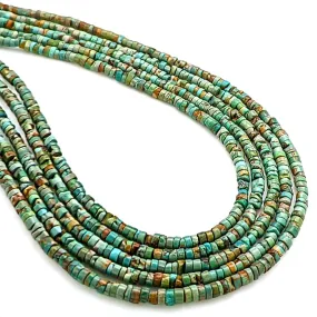 Kingman Turquoise Heishi - 4mm