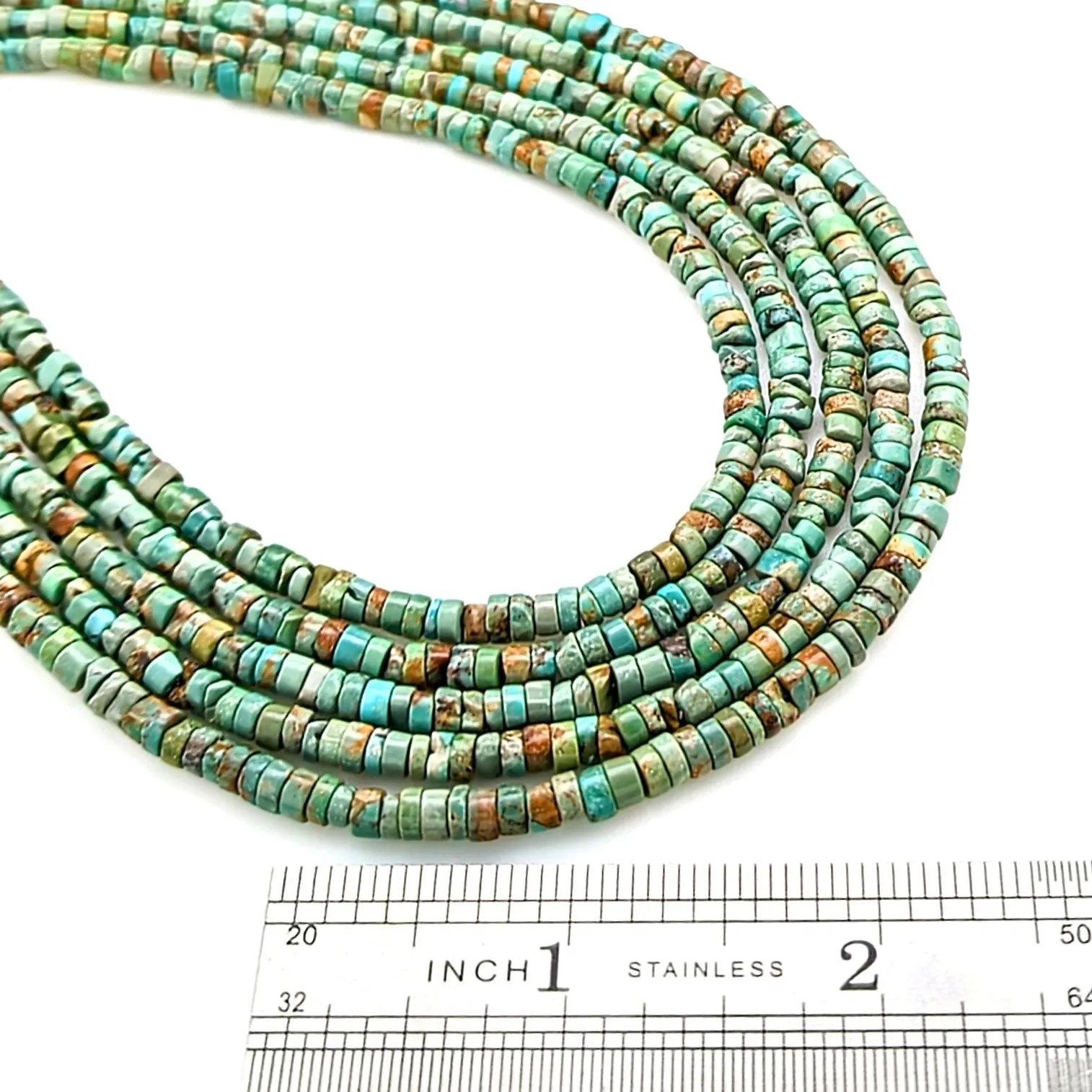 Kingman Turquoise Heishi - 4mm