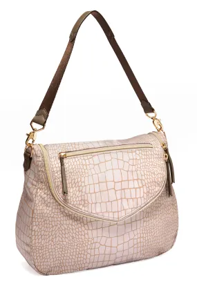 Lady Boss Shoulder Bag Neutral Croc