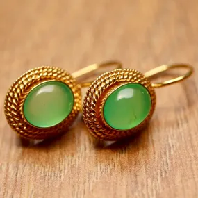 Lady Jane Grey Chrysoprase Earrings