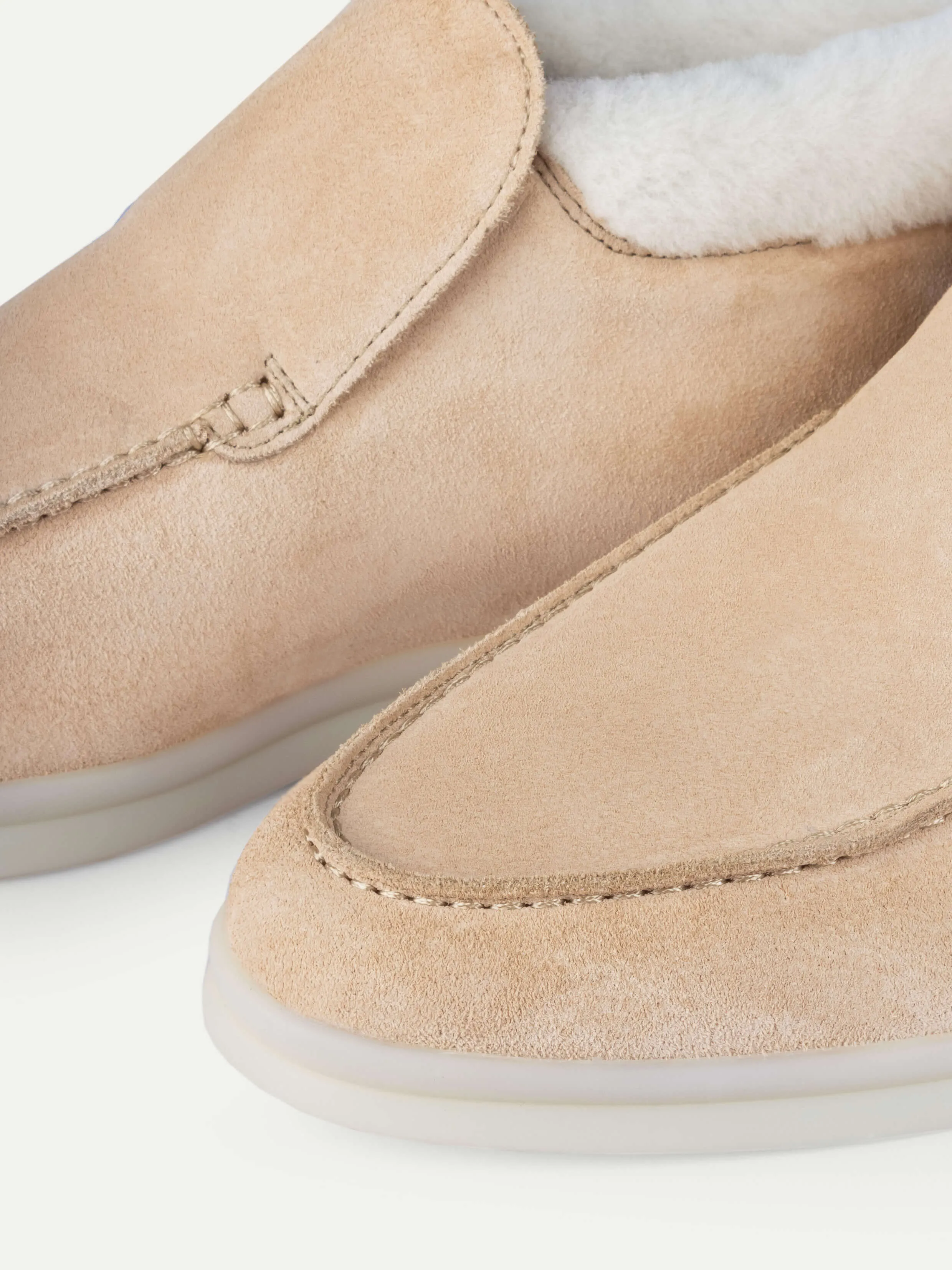 Lady Light Beige City Loafer Fur