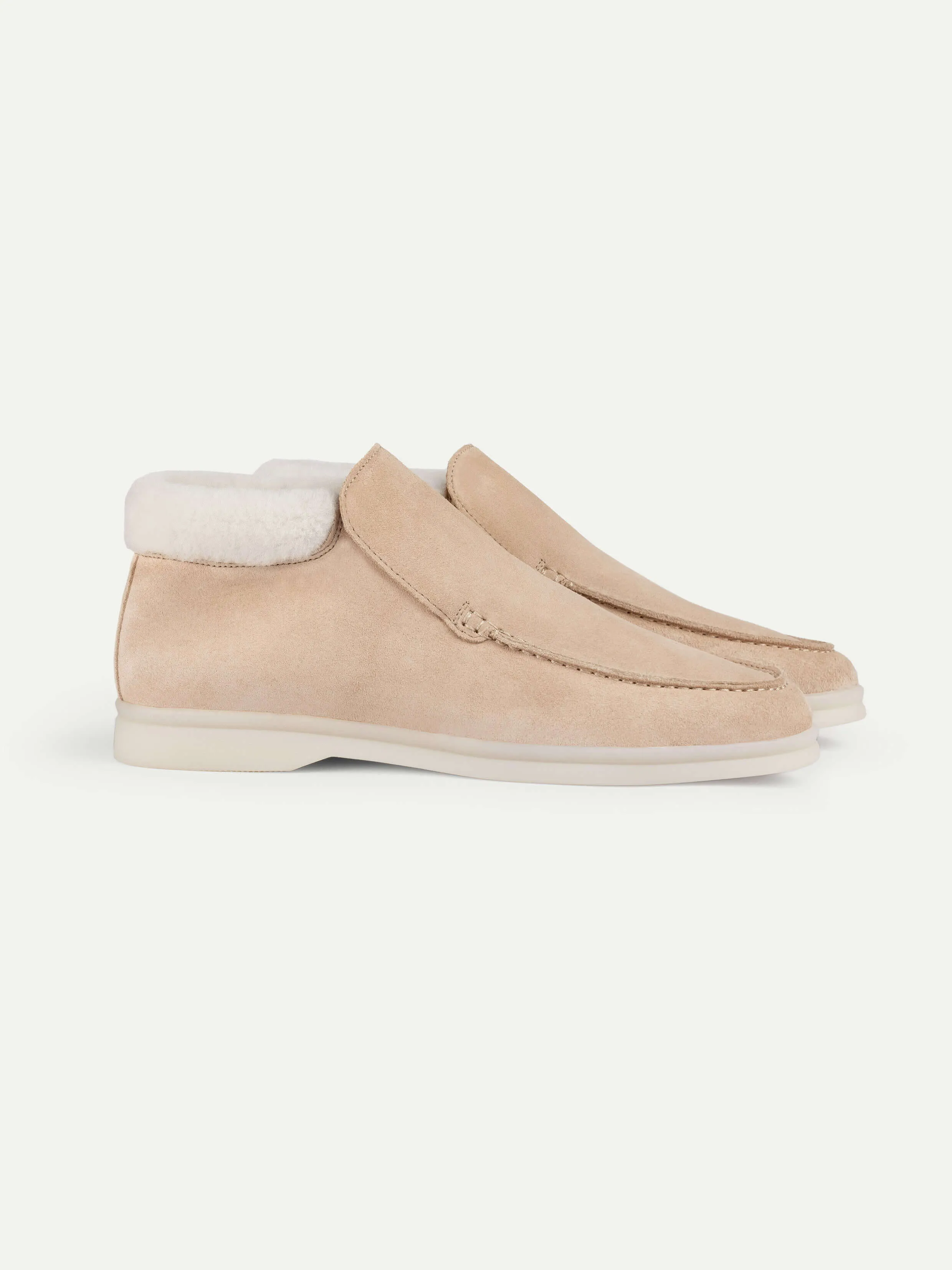 Lady Light Beige City Loafer Fur