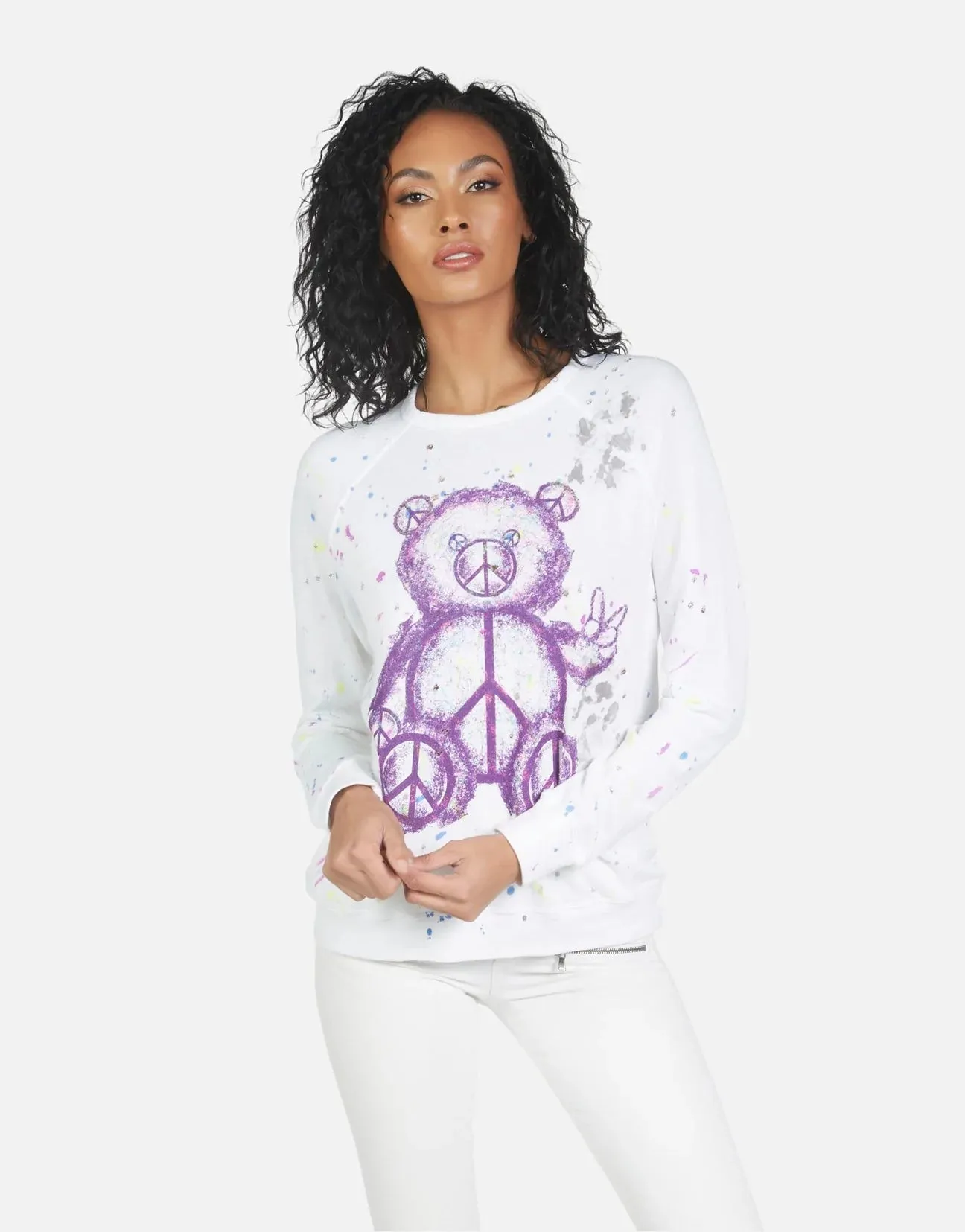 Lauren Moshi Darby Peace Teddy Pullover