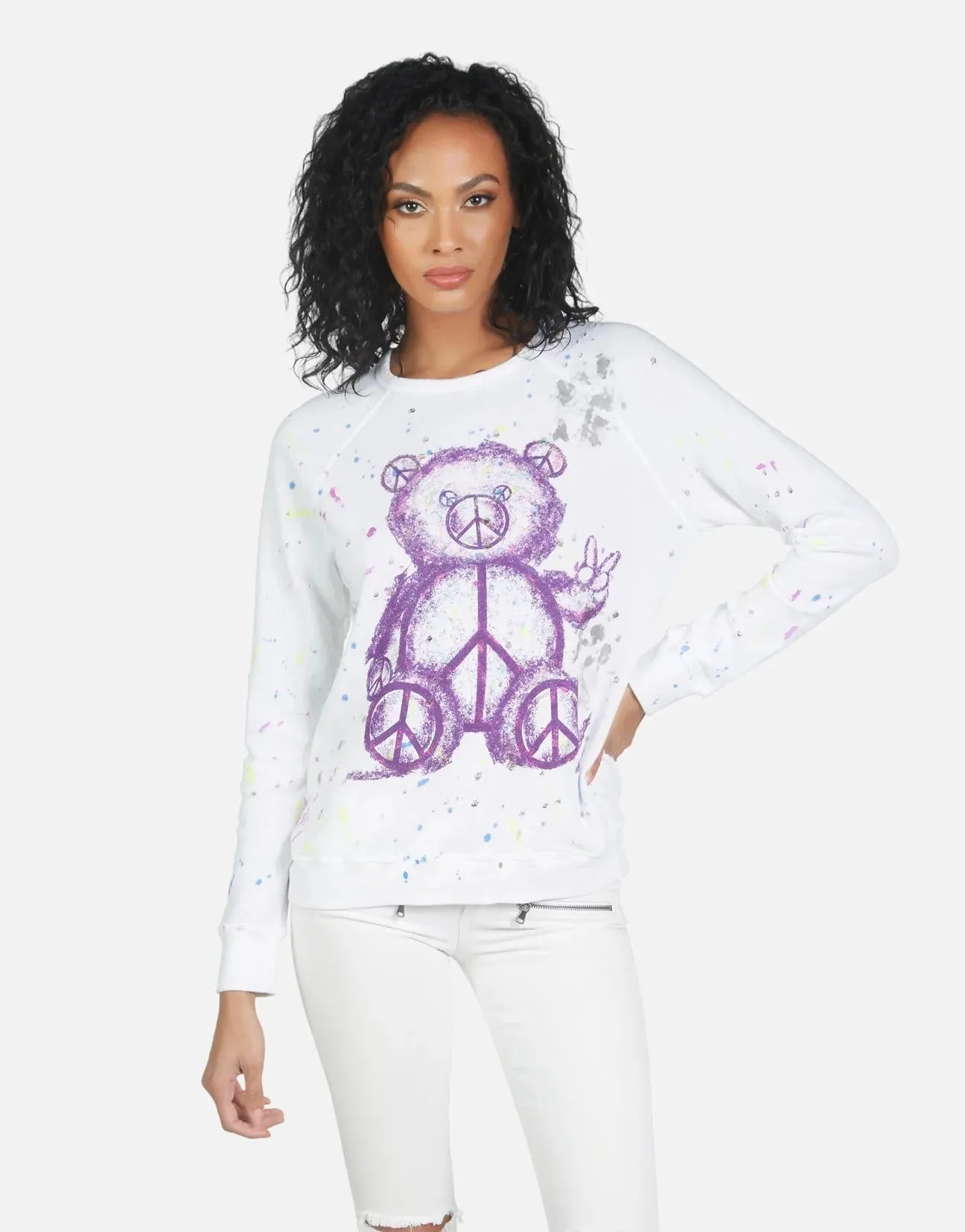 Lauren Moshi Darby Peace Teddy Pullover