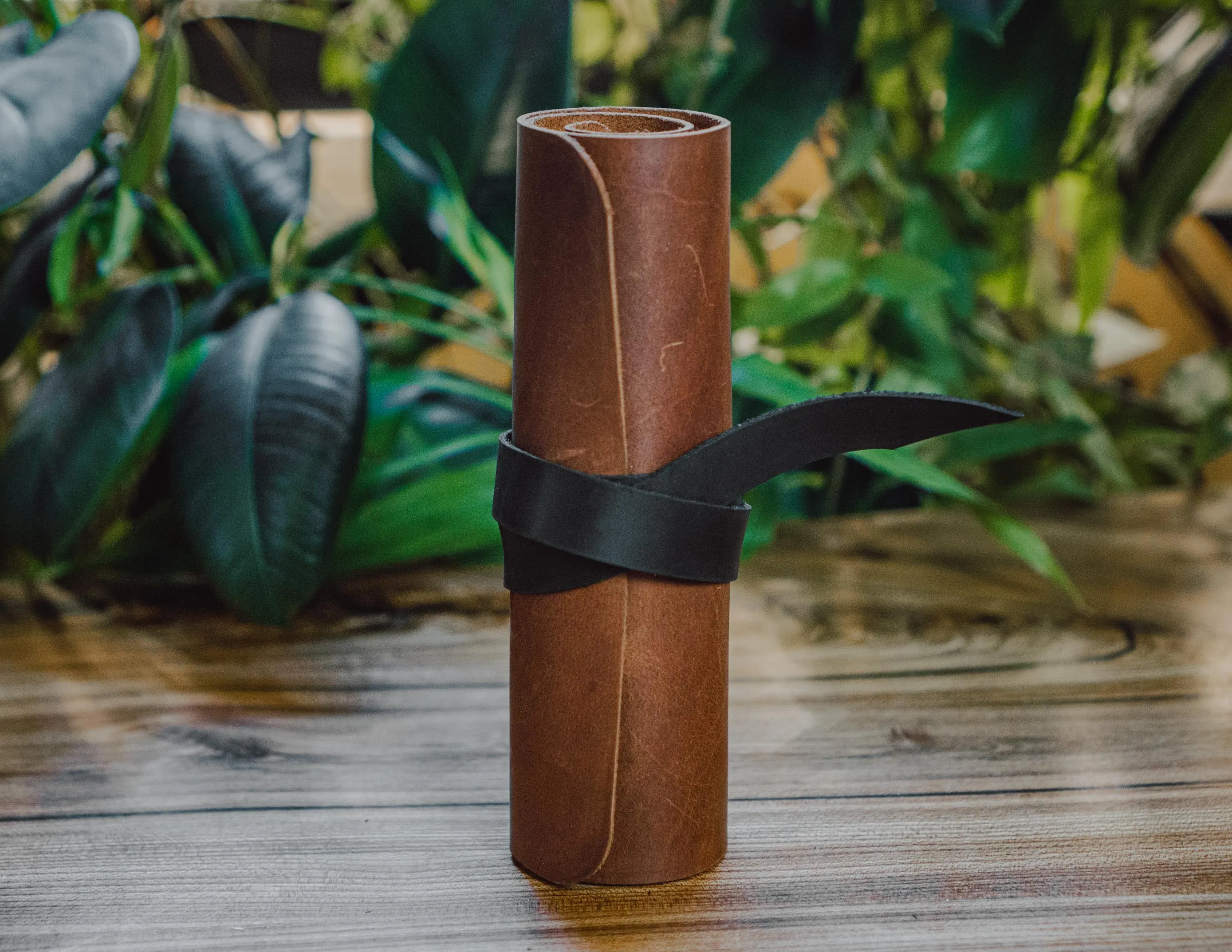 Leather artist roll | Roll Up Pencil Case with 10 slots