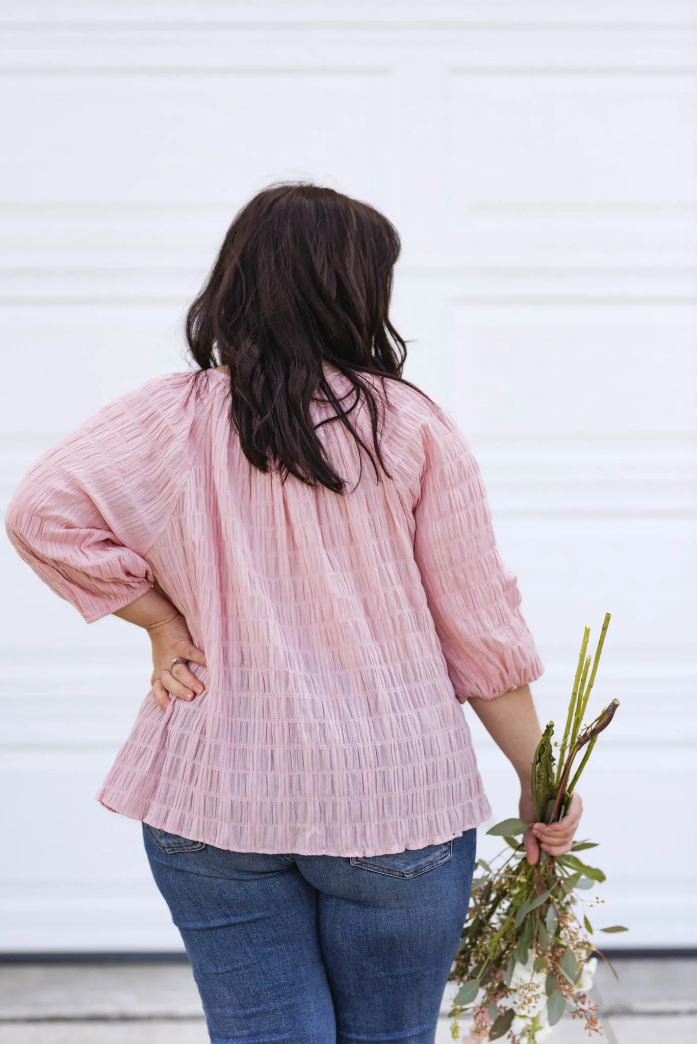 Looking Good Crinkle Textured Blouse