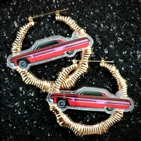 Lowrider Dreams Bamboo Hoop Earrings