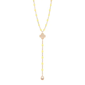 Lucky Classic Gigi Mimosa diamond rosary, Rose Gold, 17.7"