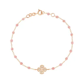 Lucky Clover Classic Gigi Blush diamond Bracelet, Rose Gold, 6.7"