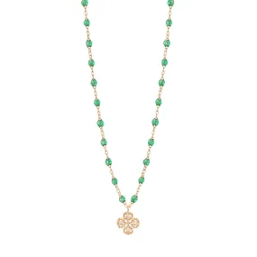 Lucky Clover Classic Gigi Mint diamond Necklace, Rose Gold, 16.5"