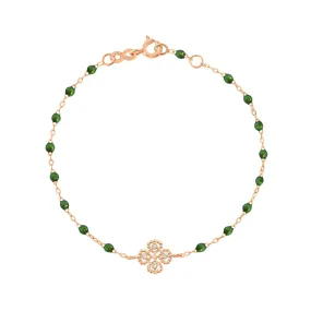 Lucky Clover Classic Gigi Scarab diamond Bracelet, Rose Gold, 6.7"