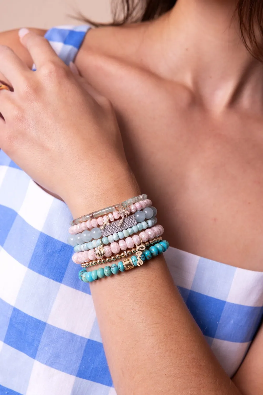 Lucky Rondelle Turquoise Bracelet