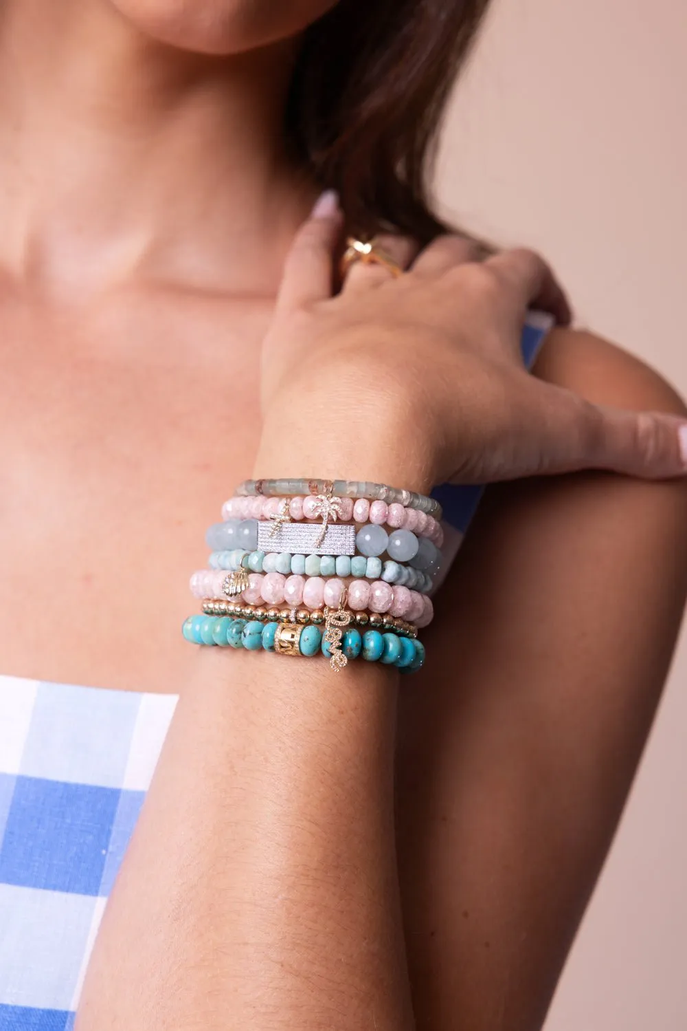 Lucky Rondelle Turquoise Bracelet