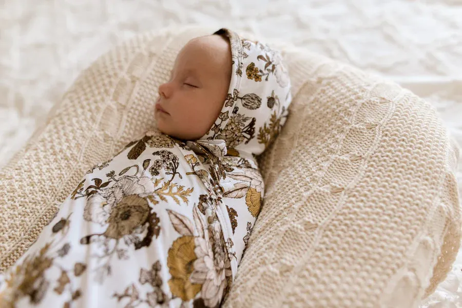 Luna Treasures Bamboo Jersey Swaddle - Goldie Blooms