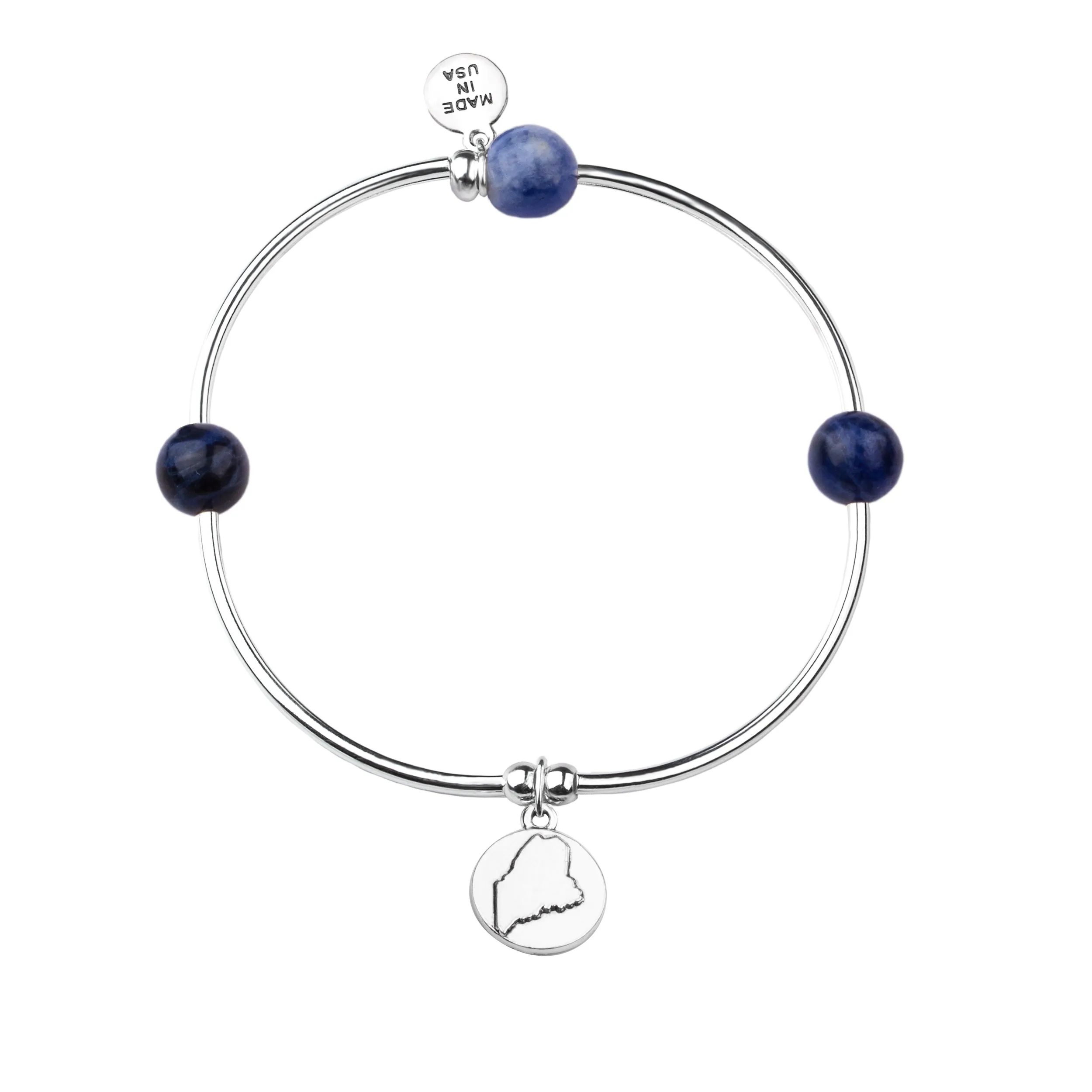 Maine | Bangle Charm Bracelet | Sodalite - Inner Peace