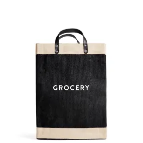 Market Bag in Black with “GROCERY”