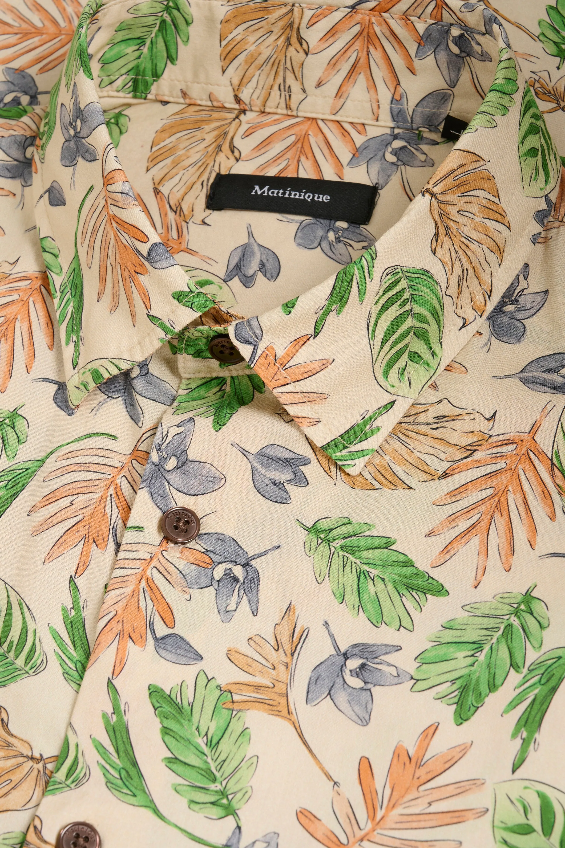 Matinique MAKlampo BB Luxury Print S/S Shirt/Off White - New HS24