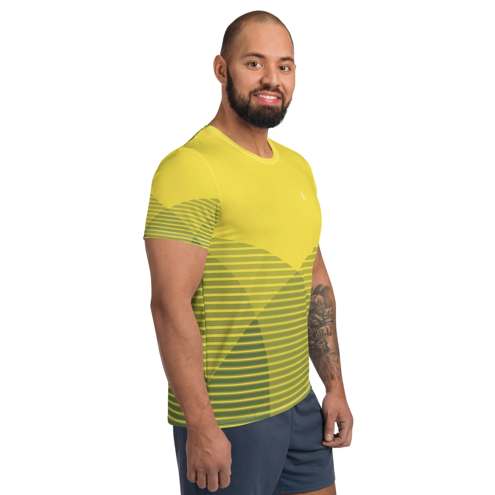 Men's Yellow Athletic T-shirt