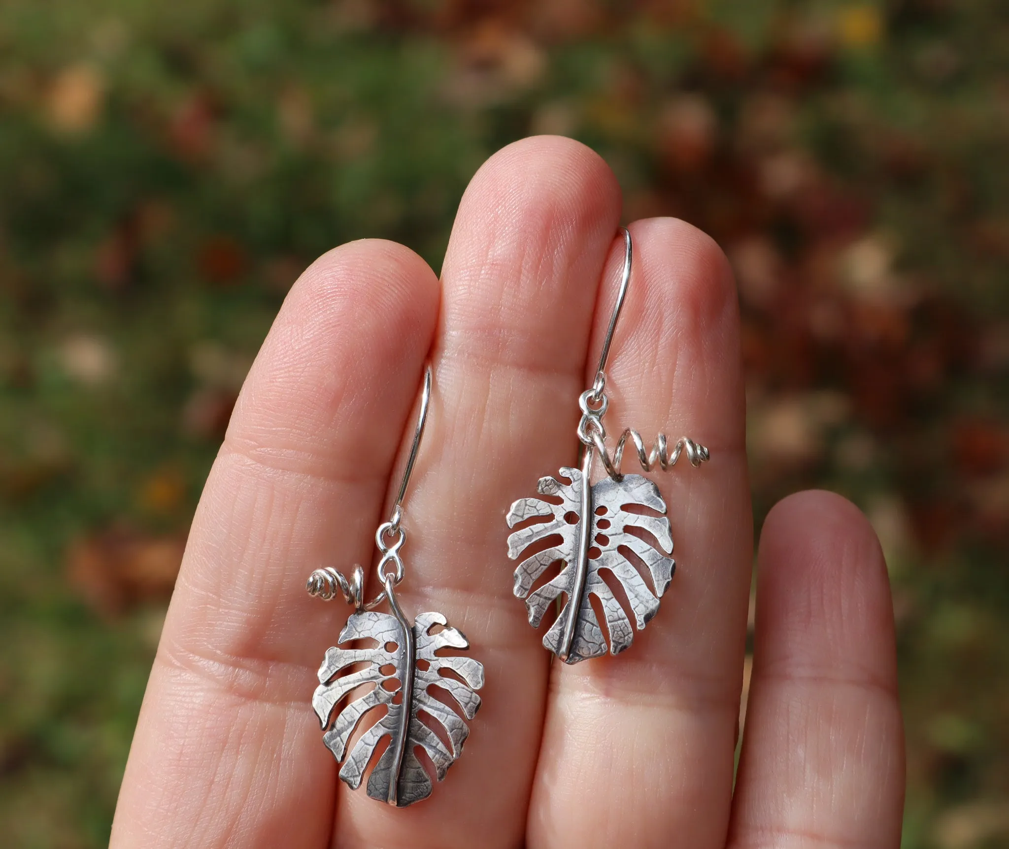 Monstera Deliciosa Dangle Earrings