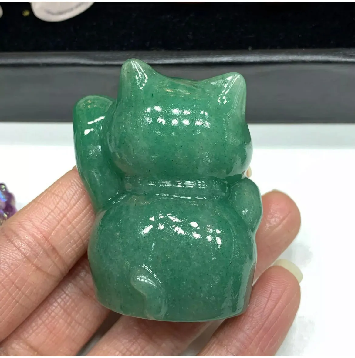 Natural Green Aventurine Lucky Cat