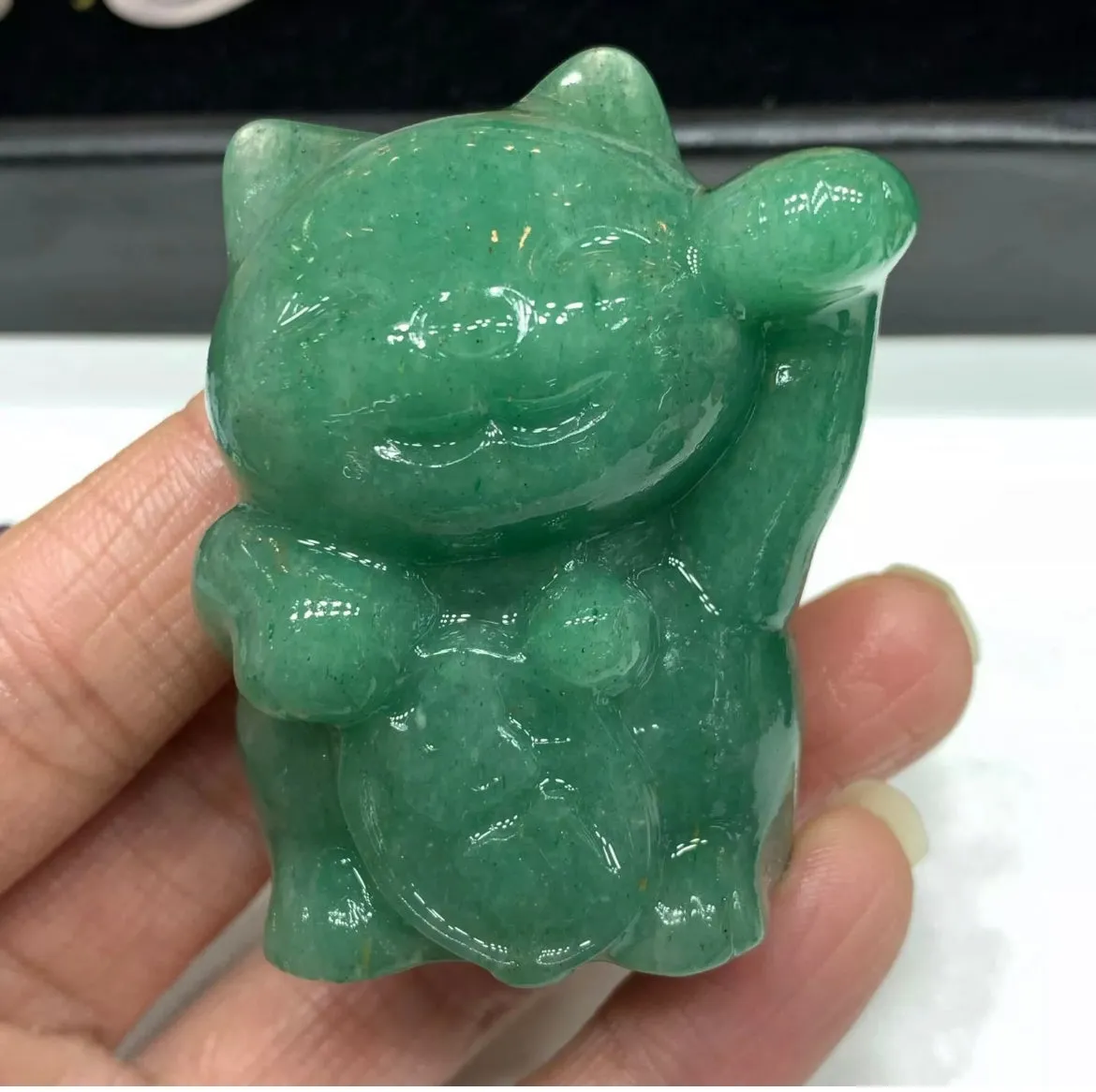 Natural Green Aventurine Lucky Cat