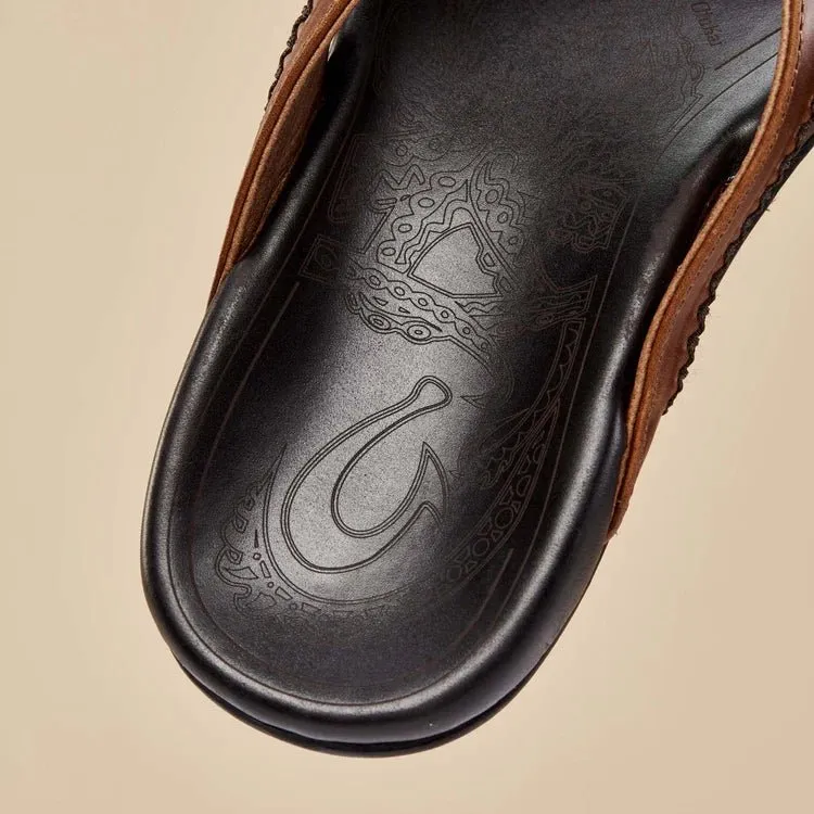 Olukai Men's Mea Ola - Tan/Dark Java