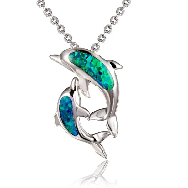 Opal Dolphin Lover Pendant