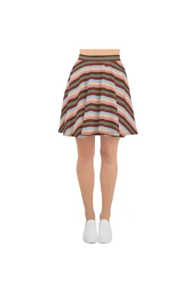 Pastel Striped Skater Skirt