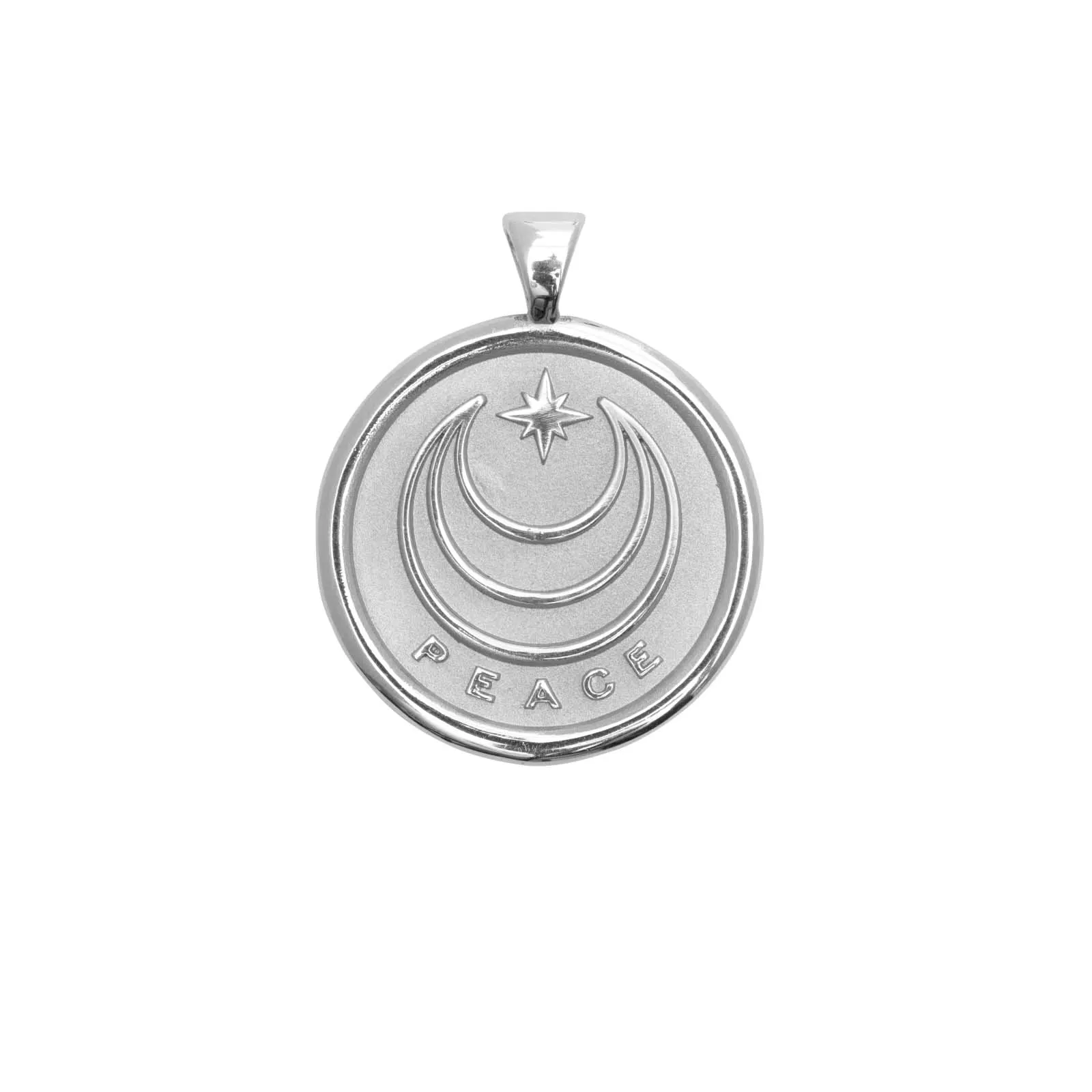 PEACE JW Original Pendant Coin in Silver