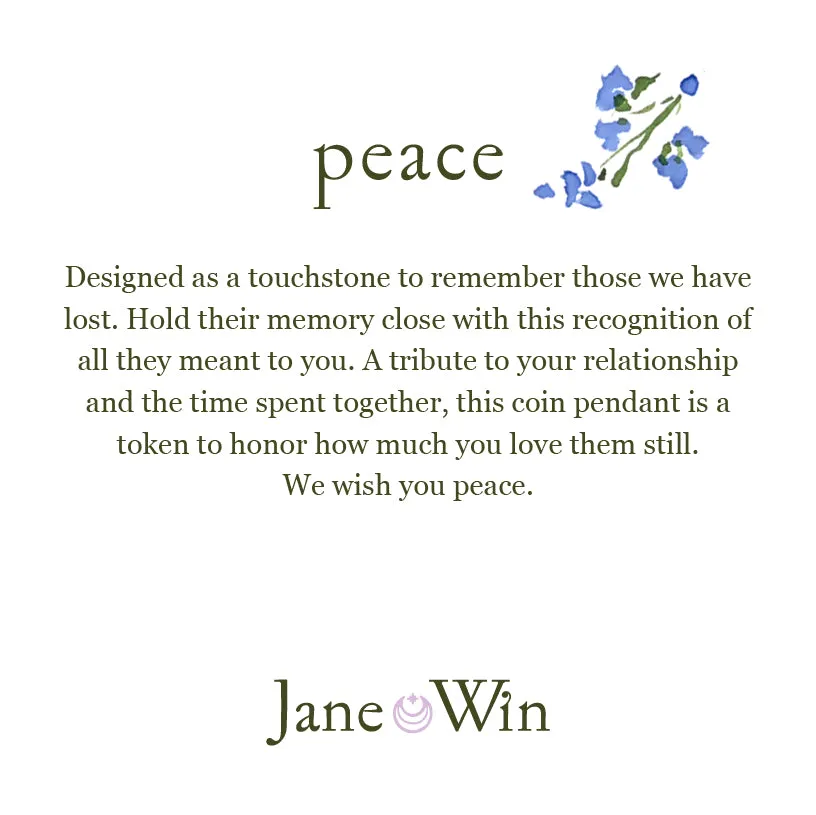 PEACE JW Original Pendant Coin in Silver